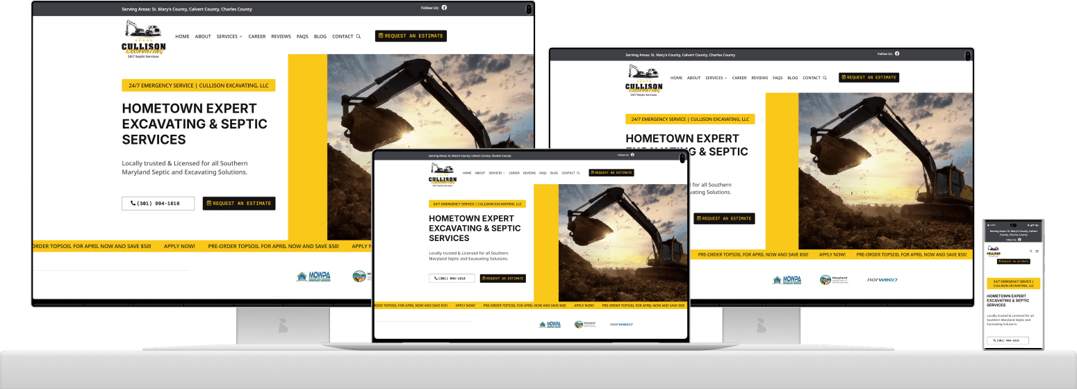 Cullison Excavating, Llc — Website Redesign &Amp; Development